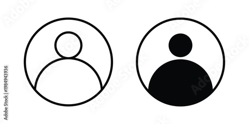 User icon and symbol. Vector icons set