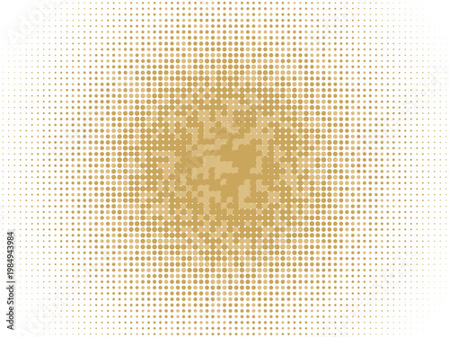 Golden Gradient Pixel Art Design Unveiled