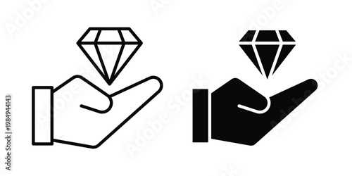 Value icon and symbol. Vector icons set