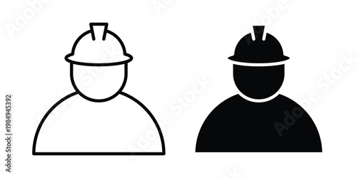Worker icon and symbol. Vector icons set