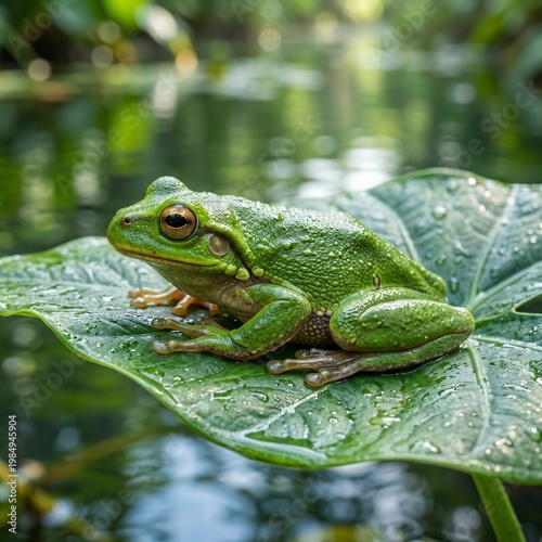 frog in the pond
