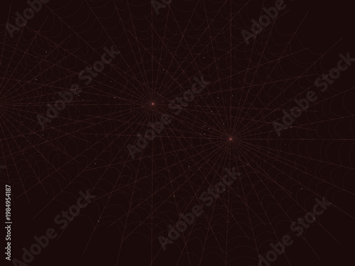 Radial Spider Web Cobweb Silk Thread Design