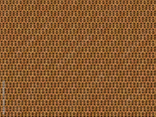 Interlocking Chain Mail Ring Pattern Metallic Background