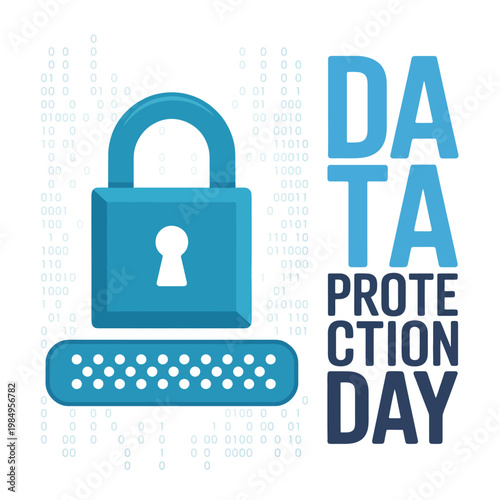 Digital Padlock Security Lock Icon.