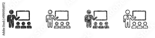 Sketch workshop icon design set