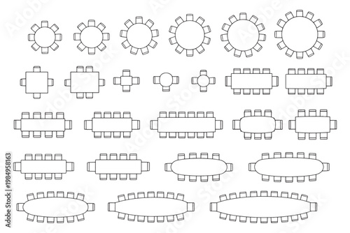 Top View Table Layouts And Seating Plans For Meetings, Conferences And Event Floorplans