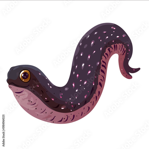 simple vector flatworm clipart illustration white background vector art style simple design flat illustration no shadows