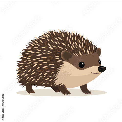 simple vector hedgehog clipart illustration white background vector art style simple design flat illustration no shadows