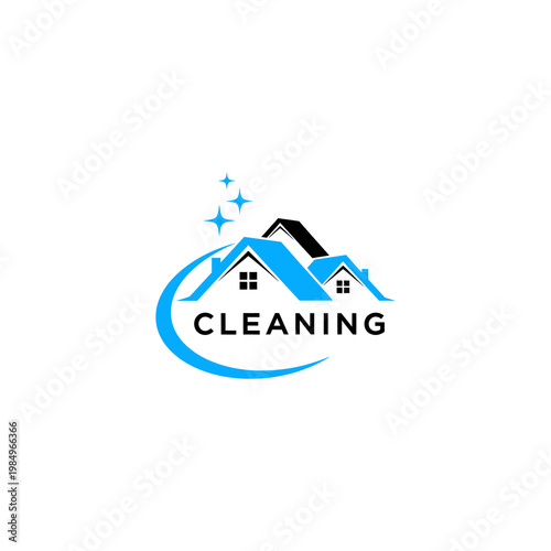 Cleaning Service Logo Design Concept.