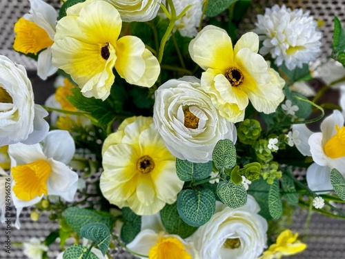 Elegant Floral Composition in White Pot