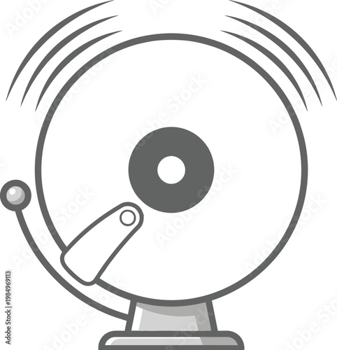 Vector graphic illustration of a satellite dish with signal waves