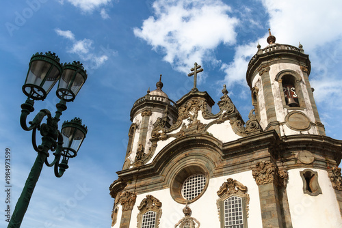 São Francisco de Assis church by Aleijadinho in São João del Rei Minas Gerais ,Brazil