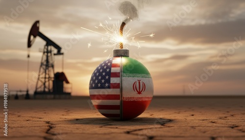 Us and iran geopolitical conflict and oil crisis