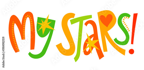 Vector funny lettering hand-drawn phrase 