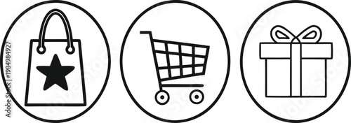 Black and white for holiday shopping and gift giving