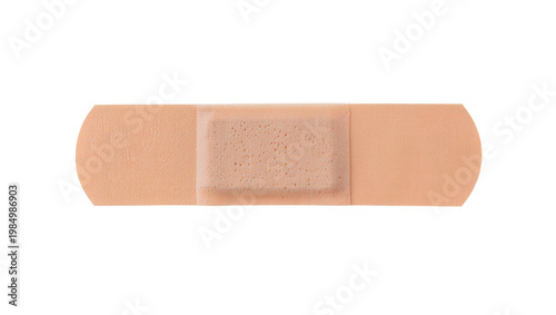 Adhesive bandage with gauze pad, isolated on transparent background