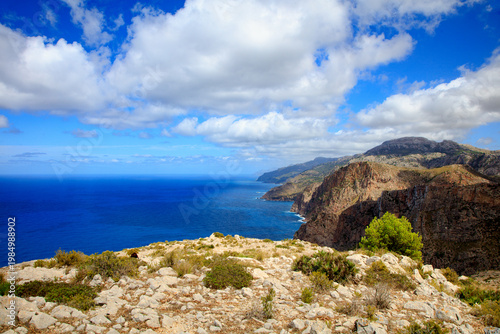 View from Mirador les Bardes to the steep coast