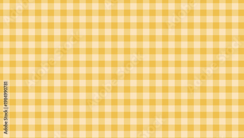 A bright and cheerful gingham pattern showcases squares of warm orange and soft pale yellow
