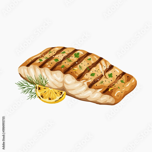 A perfectly grilled salmon fillet, ready to be enjoyed