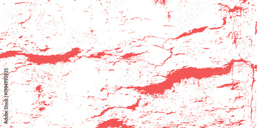 Abstract red paint splashes and ink splatters create a grunge texture design on a red wall backdrop with artistic blood stains and colorful vector patterns for a creative wallpaper banner