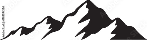 Mountain Silhouette Minimal Vector Landscape Design