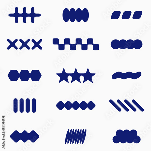 Abstract Geometric Vector Shapes Set in Minimal Style