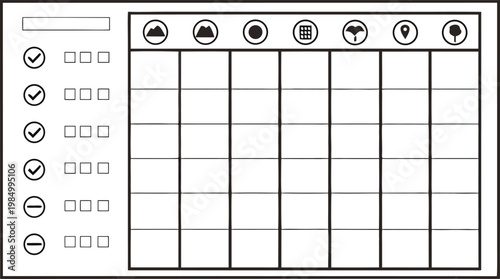 Black and white holiday planner with calendar and travel