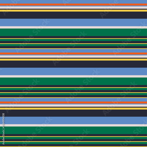 Multicolor Horizontal Stripes Seamless Pattern