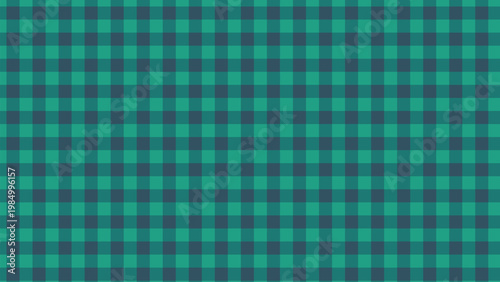 A calming seamless plaid pattern showcases an inviting combination of teal and deep blue squares, ideal for various projects