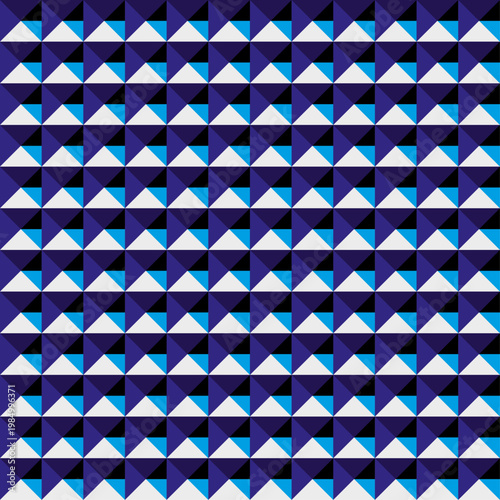 Seamless Geometric Triangle Pattern Background in Blue Tones