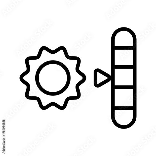 UV index solar radiation sun protection line art icon
