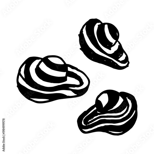 Handcrafted Psychedelic Avocado Trio Fine Line Illustration in Micropigment Ink