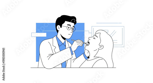 Dentist examining patient's teeth with tool in modern clinic, oral hygiene concept