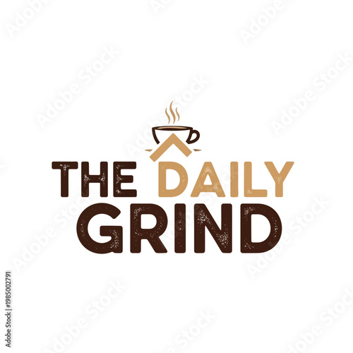 The Daily Grind Coffee Shop Logo Design.