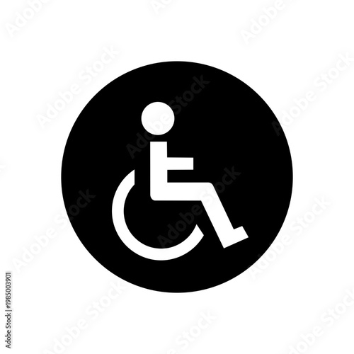 Wheelchair Accessibility Icon and Disability Handicapped Symbol for Universal Design and Inclusive Healthcare