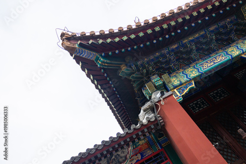 Summer Palace Ornate Archway Detail in Beijing China 