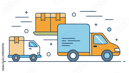 Fast Shipping Truck Icon Collection, Free Delivery, 24h Express Service, Speed Van Symbols on White Background Vector