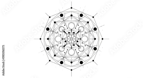 Intricate geometric mandala design pattern.