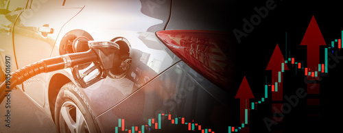 Transportation Costs Soar Financial Data Fuel Dispenser.