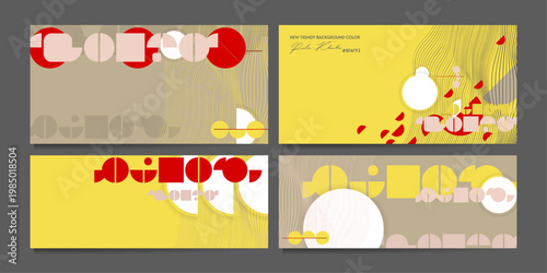 Elegant natural pastel muted pale calm tones card templates set. Collection of romantic invitations with gold abstraction background line color