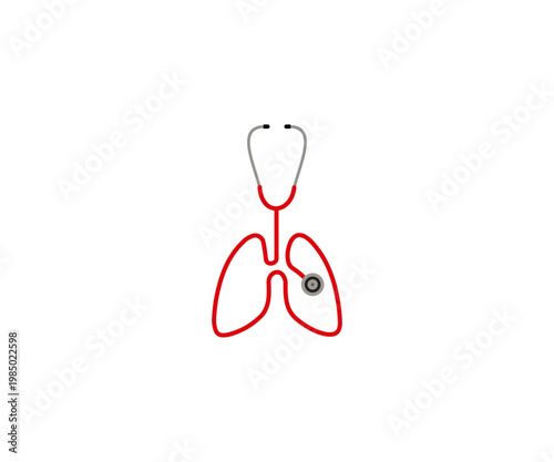 stethoscope logo heart illustration vector