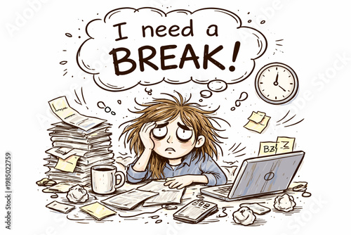 Raw doodle vector generation scribble break image person wanting simple organic icon