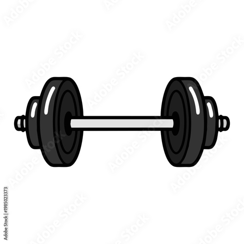 vector dumbbell isolated on white background