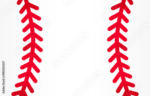 スポーツの野球の赤色の縫い目のあるボールをグラデーションを付けて拡大しデザインしたベクターのイラストの背景、壁紙、グラフィックの素材