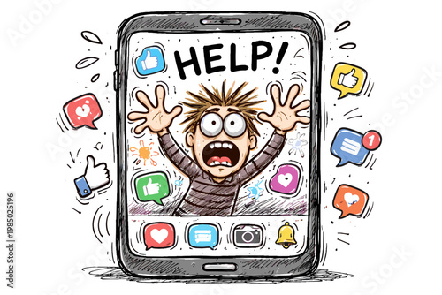 Doodle app icon vector scribble image uneven lines trapped simple person simple stylemessy messy