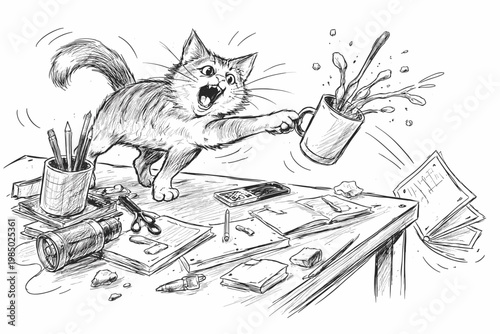 Image off vector sketch doodle chaos generation table icon messy simple something