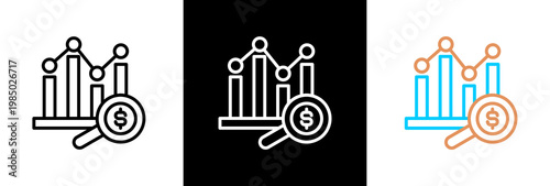 Forecasting on white and black background