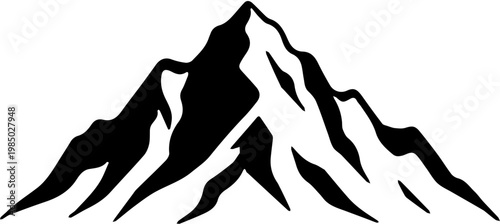 mountain range silhouette vector illustration 