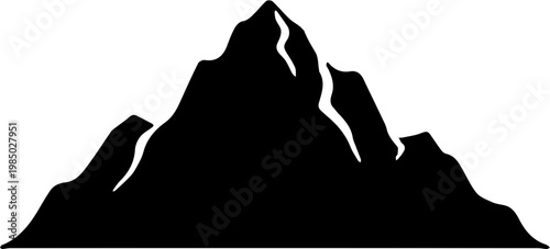 mountain range silhouette vector illustration 