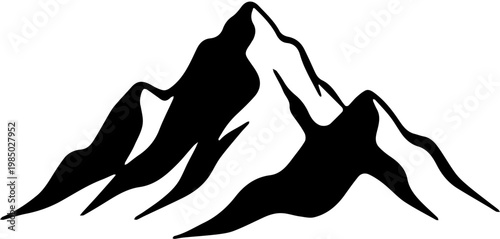 mountain range silhouette vector illustration 